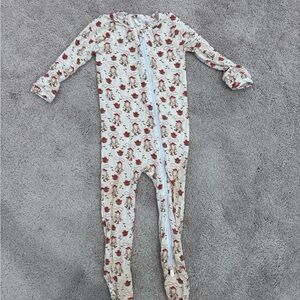 Velvet Fawn One Piece Footie - boot scootin' spooky